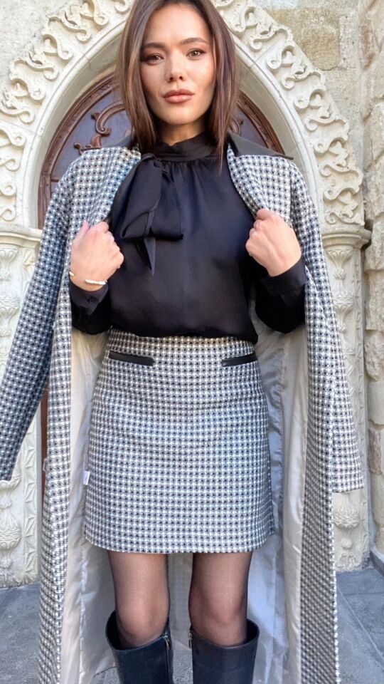 KAZAYAĞI DESENLİ ETEK