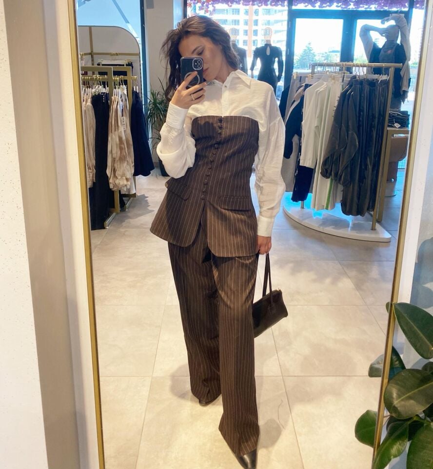 STRAPLEZ ÜST & KUMAŞ PANTOLON